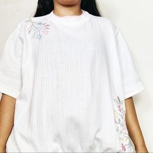 Vintage Bonworth Floral Embroidered Top Blouse